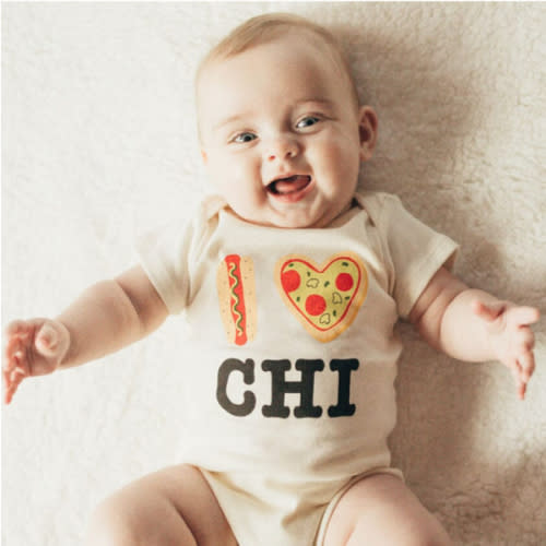 Hot Dog, Pizza, CHI Onesie - Natural – Alice & Wonder