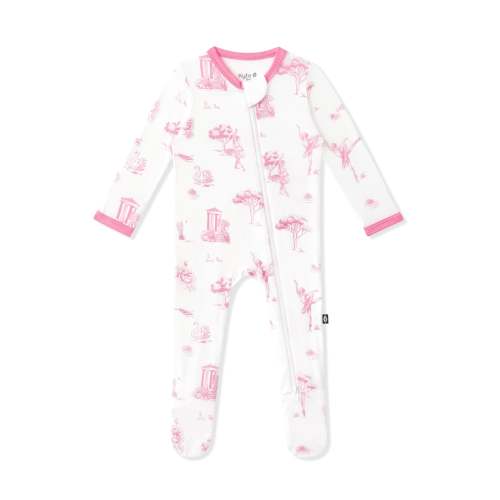 Zippered Footie in Toile Ballet