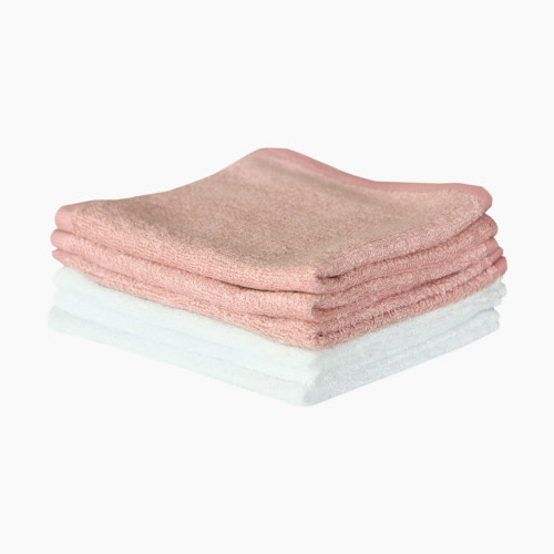 Copper Pearl Ultra Soft Washcloth (6 Pack) - White/Pink