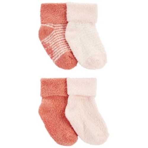 Baby Girls Foldover Chenille Socks, Pack of 4
