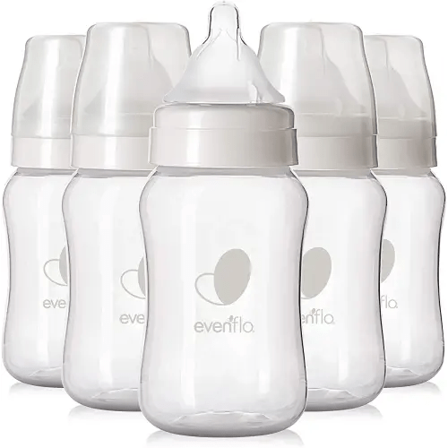 Evenflo Feeding Premium Proflo Venting Balance Plus Wide Neck Baby, Newborn and Infant Bottles - Helps Reduce Colic - 9 Ounce (Pack of 6)