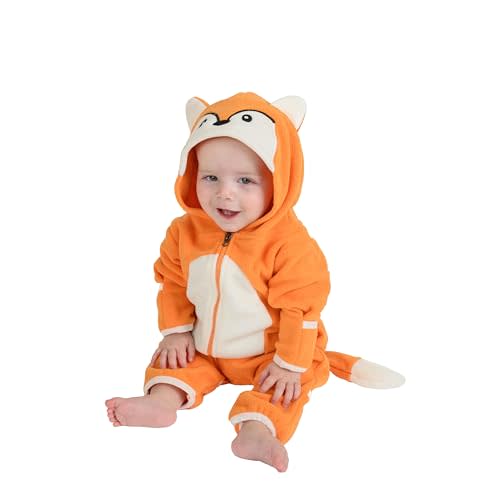 Fleece Baby Bunting Bodysuit – Infant One Piece Kids Hooded Romper Outerwear Toddler Jacket