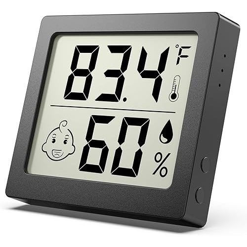 Digital Thermometer Indoor Hygrometer Room Thermometers and Humidity Gauge with Temperature Humidity Monitor by AikTryee