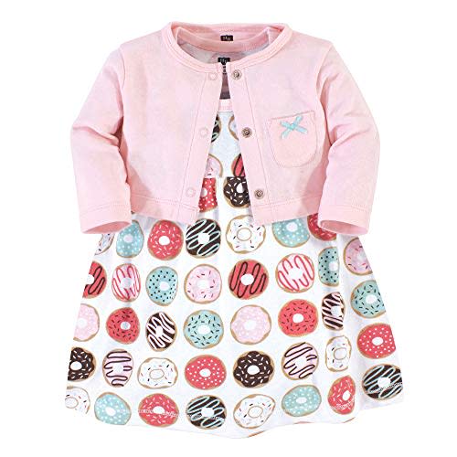 Hudson Baby Baby Girls' Cotton Dress and Cardigan Set