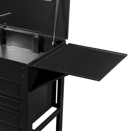 Side Tray for 5-Drawer Mechanics Cart and 6-Drawer Full-Bank Cart, Black