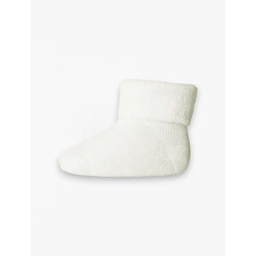 Cotton Terry Baby Socks in Snow White