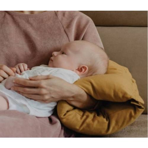 arm nursing pillow for baby on the go, breastfeeding sleeve for mom, bottle feeding cushion for dad, head and neck support muff for newborns