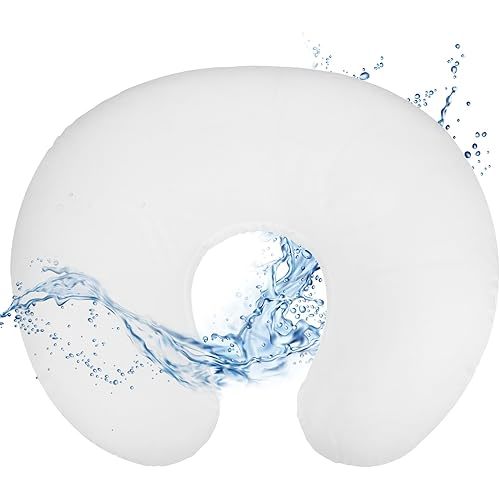 Hooyax Baby Waterproof Nursing Pillow Cover, Stretchy Nursing Covers for Breastfeeding Pillows, Adorable Infant Feeding Pillow Slipcover for Baby Boy and Girls (White)