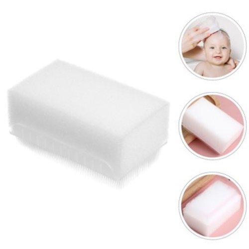 SOPOTUTU 4Pcs Baby Bath Sponges for Kids White Sponge Compact Baby Bath Brush Sensory Tools for Therapy