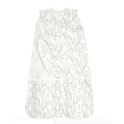 100% Cotton Baby Swaddle Green Leaves | Newborn | HALO US