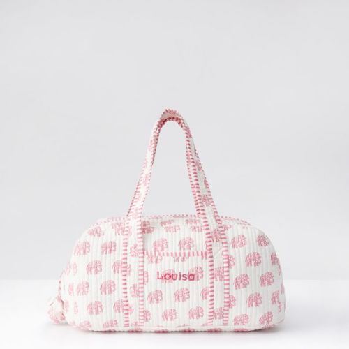 Block Print Duffle Bag - Personalized
