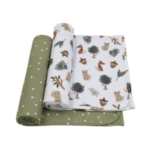 Baby Boys or Baby Girls Printed Swaddle Blankets, Pack of 2