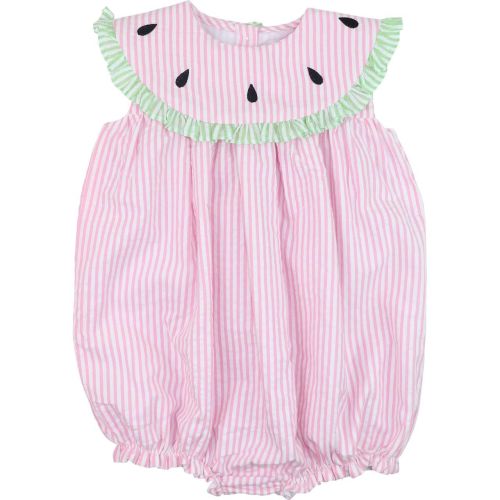 Pink Seersucker Watermelon Bubble – Cecil & Lou