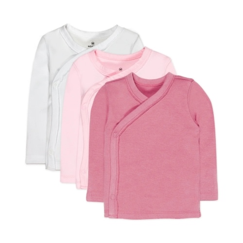 3-Pack Organic Cotton Long Sleeve Side-Snap Side-Snap Tops | Honest Baby Clothing