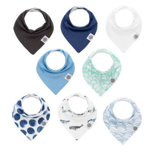 Parker Baby Co. Bandana Drool Bibs 8 Pack, Color: Arctic