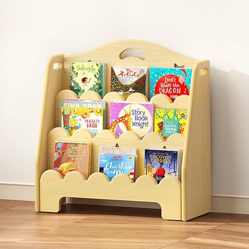 3-Tier Montessori Wooden Bookshelf