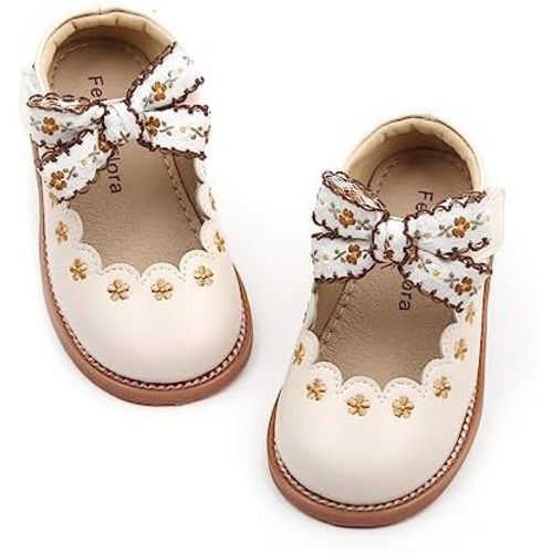 Felix & Flora Toddler Little Girl Mary Jane Dress Shoes - Ballet Flats for Girl Party School Shoes