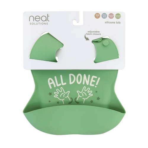 Neat Solutions Silicone "All Done" Saying Infant Unisex Scoop Bib