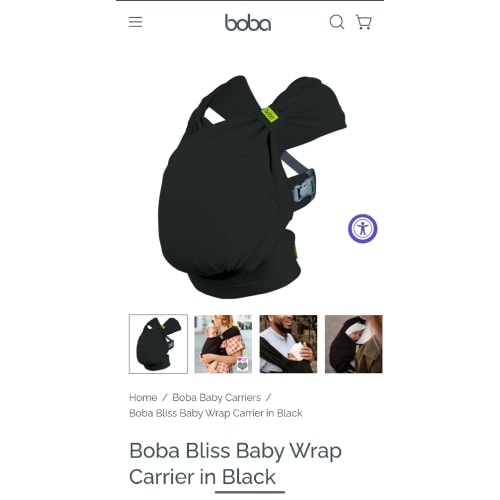Boba Bliss Baby Wrap Carrier in Black – Boba Inc.