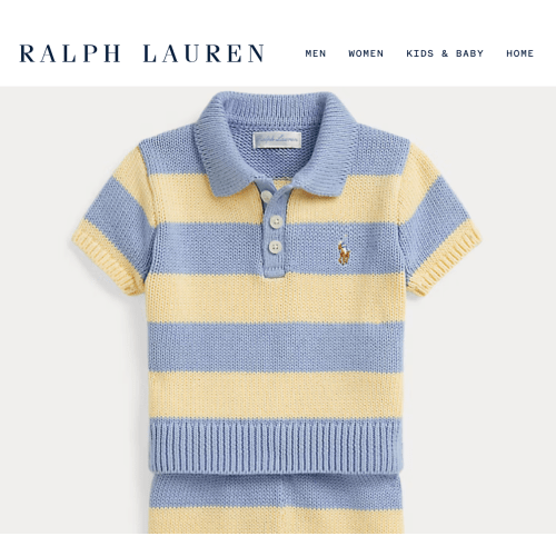 Ralph Lauren Striped Cotton Polo Sweater & Short