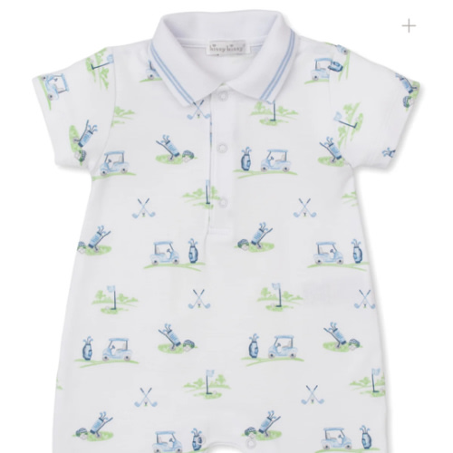 Fairway Foursome Blue Short Playsuit