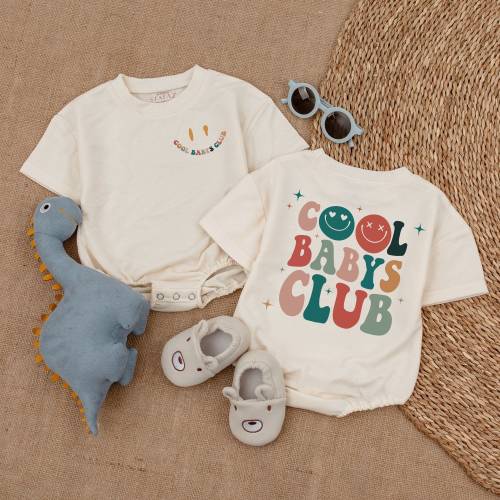Cool Babys Club Short Sleeve Bubble Romper -Baby Outfit - Baby Romper - Baby Shower Gift - Baby bodysuit- Newborn Outfit-Coming Home Outfit