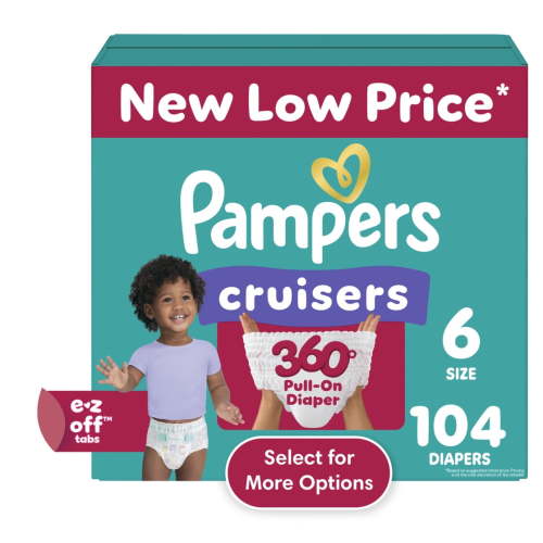Pampers Cruisers 360 Baby Diapers Size 6, 104 Count (Select for More Options)