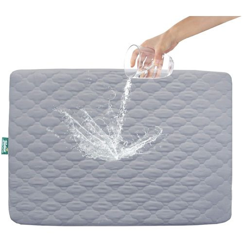 Biloban Pack n Play Waterproof Playard Sheets Mattress Pad Cover 39" x 27" ,Gray