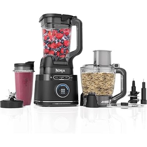 Ninja | All-in-One Blender and Food Processor | Best for Smoothies, Cookie Dough, Salsas, Cole Slaw and More | BlendSense Intelligence for Perfectly Smooth Results | 1800 Watt | Black | TB401