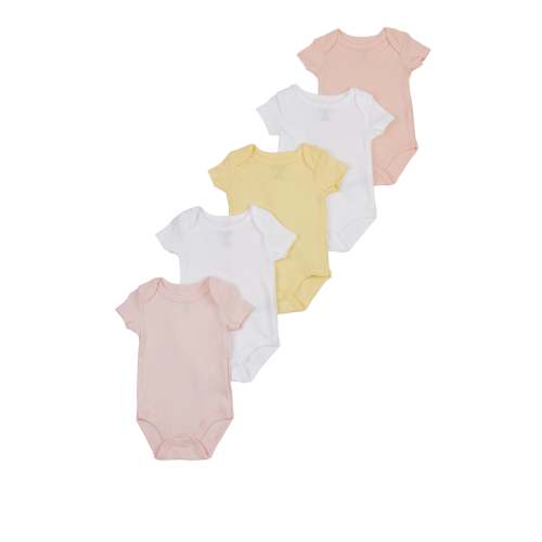 Baby Girls 0-3M Basic Bodysuits Set of 5