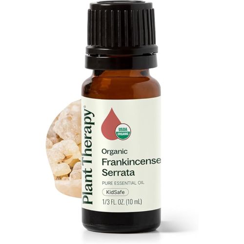 Plant Therapy Organic Frankincense Serrata Essential Oil 100% Pure, USDA Certified Organic, Undiluted, Natural Aromatherapy, Therapeutic Grade 10 mL (1/3 oz)