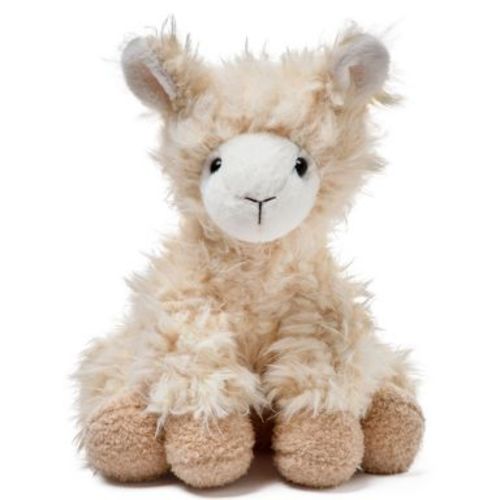 Bearington Fuzzy Plush Llama Off White Stuffed Animal, 11.5 Inches, For Ages 0-14