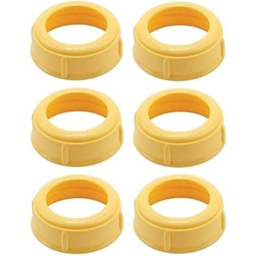 6 Pack Collars Medela Bottle Nipple Collars Rings for Baby Bottles 5oz & 8oz Slow or Medium Flow Nipples BPA Free with BB Gift