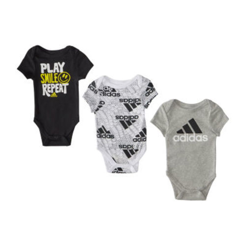 adidas Baby Boys 3-pc. Short Sleeve Bodysuit