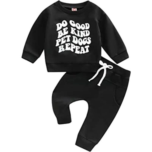 Baby Boy Clothes 6 9 12 18 24M 3T Outfits Pants Set Patchwork Hoodie Letter Printed Sweater Fall Winter Outfit