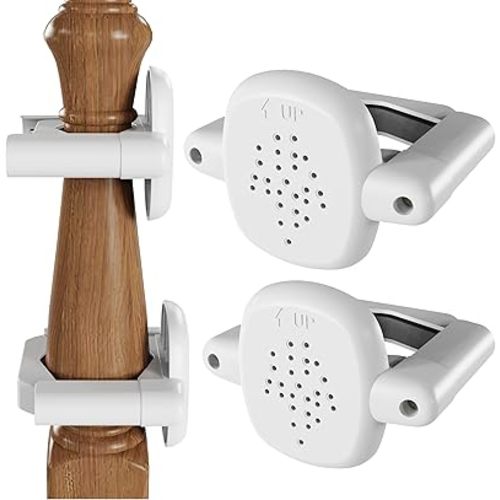 2 PCS No Hole Stairway Baby Gate Mounting Kit, Baby Gate Banister Adapter - Fits Posts from 1 1/2" to 3 1/2" Wide, Universal Banister Adapter Kit for Pressure and Hardware Mounted Stair Gates