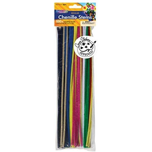 Creativity Street 100-piece Pipe Cleaner Stem, 1/8 x 12 in, Assorted 100 Count