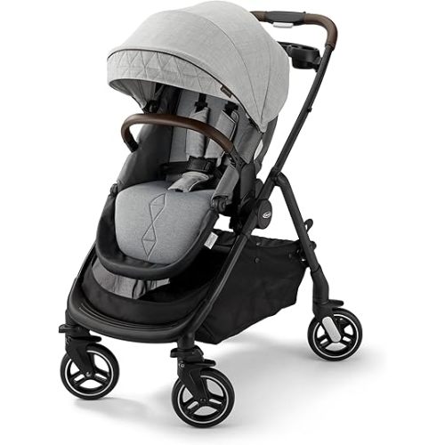 Graco Premier Modes Merge Stroller, Featuring EZ Spin Wheels That Move Like a Roller Bag, Midtown
