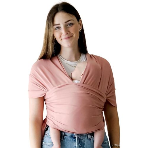 snuggle me™ Baby Wrap | Hands-Free Baby Wraps Carrier, Easy-Tie Baby Sling Carrier, Baby Carrier Wrap with Organic Cotton, Baby Wearing Wrap for Newborns from 0 to 18 Months (7-35 lbs) - Gumdrop