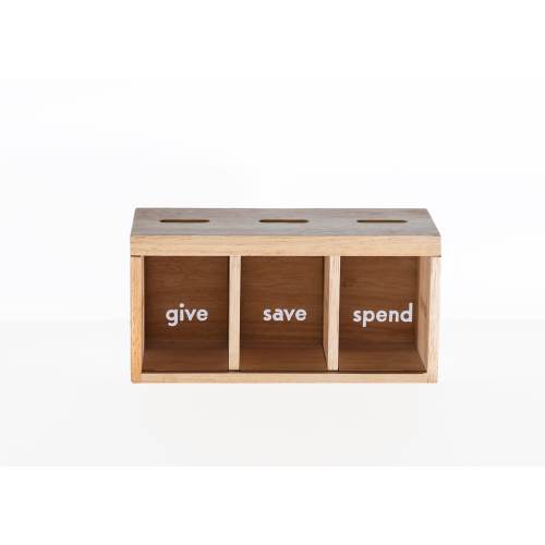 GIVE Save Spend Bank, Child’s Bank, Wood Piggy Bank, Personalized Kids Money Bank, Dave Ramsey Inspired Gift, Montessori Toy