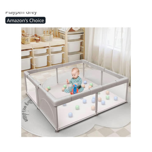 Baby Playpen 50x50 Inch, Play Pens for Babies and Toddlers Baby Fence Play Yards for Indoor & Outdoor with Breathable Mesh Anti-Fall Playpen