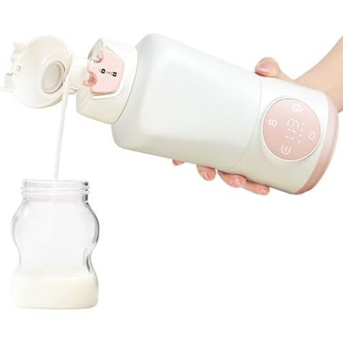 Portable Milk Warmer with Super Fast Charging and Cordless, Instant breastmilk, Formula or Water Warmer with 10 Ounces Big Capacity, Baby Flask for Vehicle,car,Airplane Journey