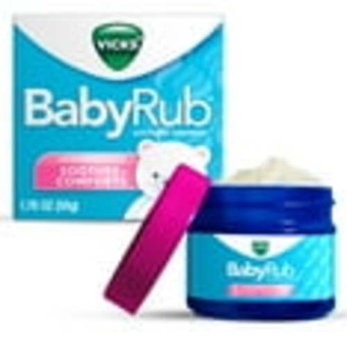 Vicks BabyRub, Soothing Chest Rub Ointment with Aloe & Eucalyptus, Safe for Babies 3 Months & Older, 1.76 oz