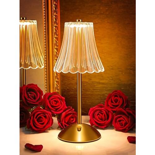 Vintage Lamp,3 Colors Cordless Lamp Mini Lamp,Small Battery Operated Lamp Battery Powered Lamp,10 Brightness Rechargeable Lamps Cordless Table Lamp,Cordless Lamps Rechargeable Table Lamp,Wireless Lamp