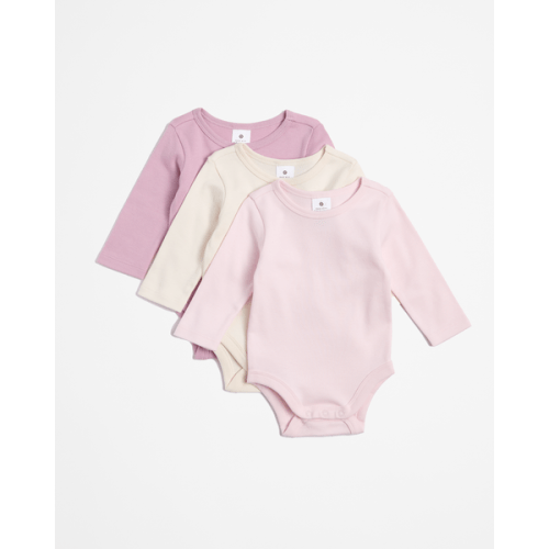 Baby Organic Cotton Bodysuits 3 Pack - Pinks