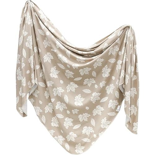 Copper Pearl Large Premium Knit Baby Swaddle Receiving Blanket Oak