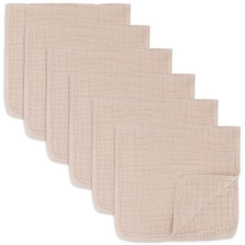 Muslin Burp Cloths Large 100% Cotton by Comfy Cubs, Color: Blush, Size: pack of 6