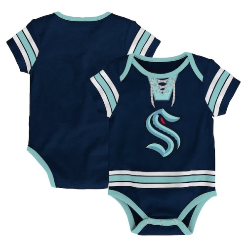 Infant Seattle Kraken Deep Sea Blue Hockey Jersey Bodysuit