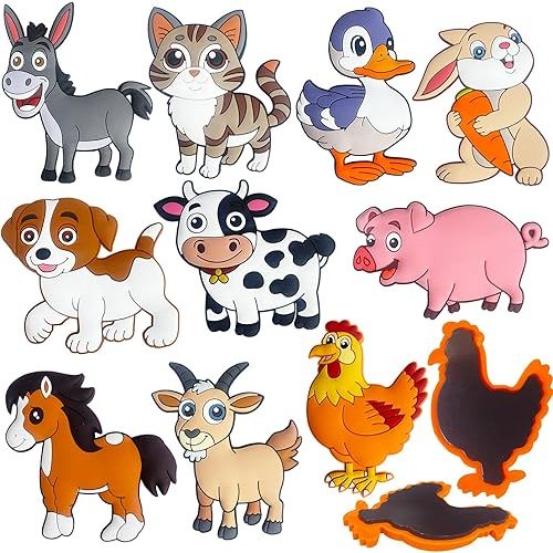 Fridge Magnets for Toddlers 1-3, Farm Animals Refrigerator Magnets for Kids, Large Size & Full Back Magnet Cute Toy, Educational Gift for Baby