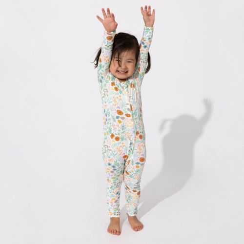 Bellabu Bear Baby Summer Floral Bamboo Convertible Footie